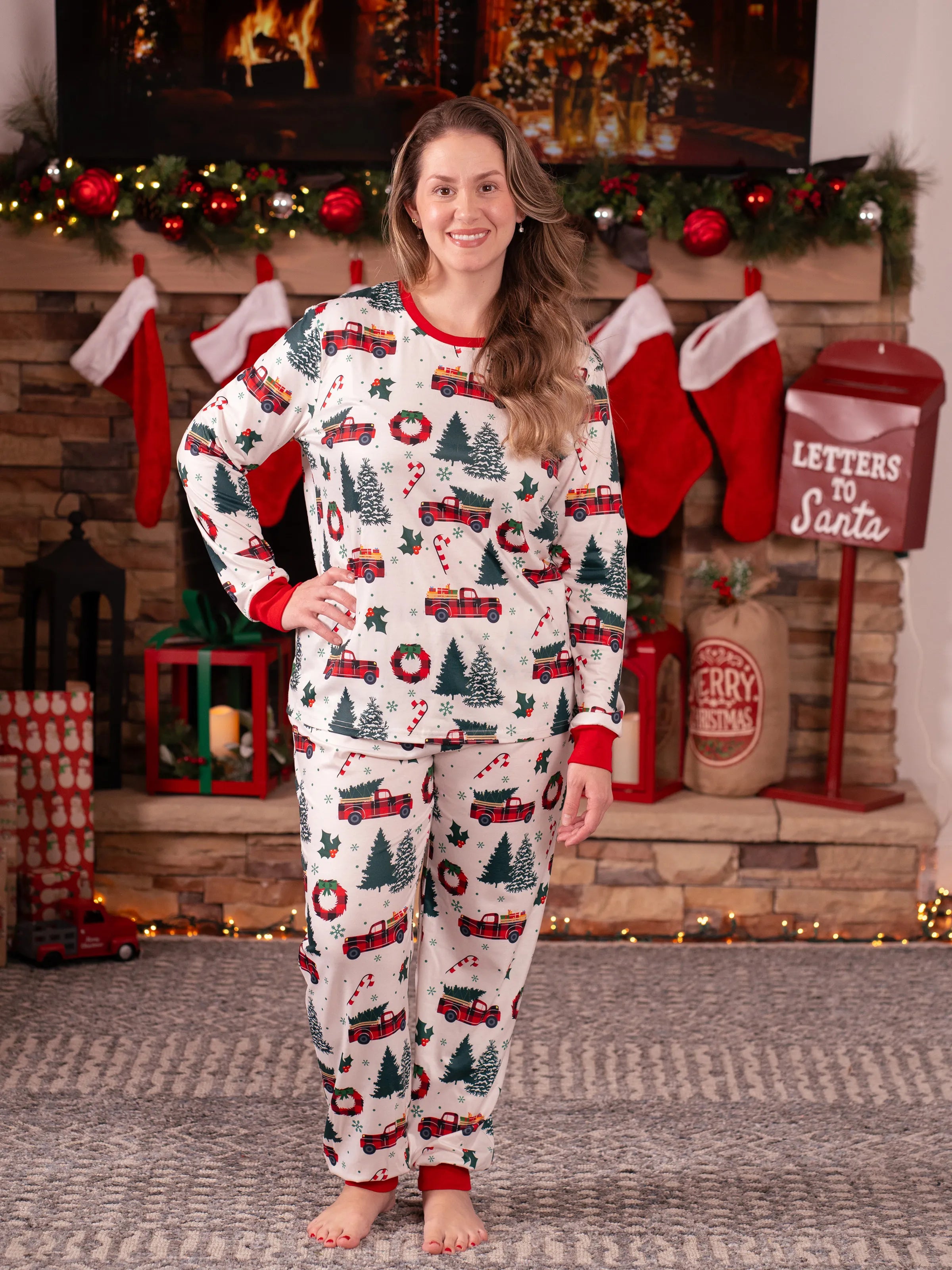 White Christmas Matching Family Pjs Sets