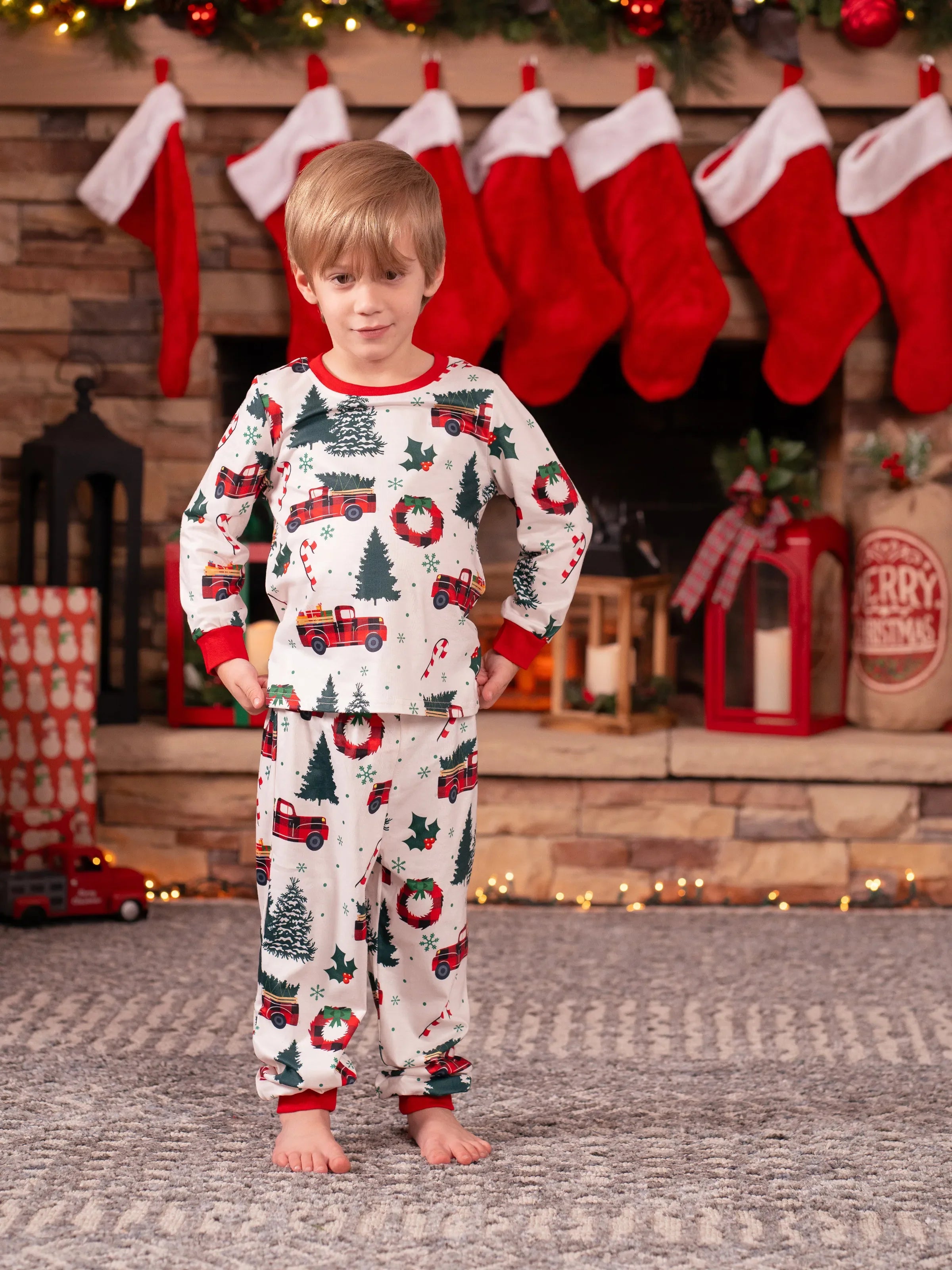 White Christmas Matching Family Pjs Sets