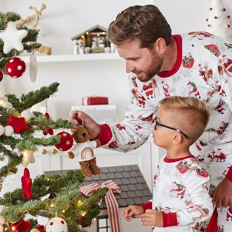 WHITE Xmas Family Pajamas Set