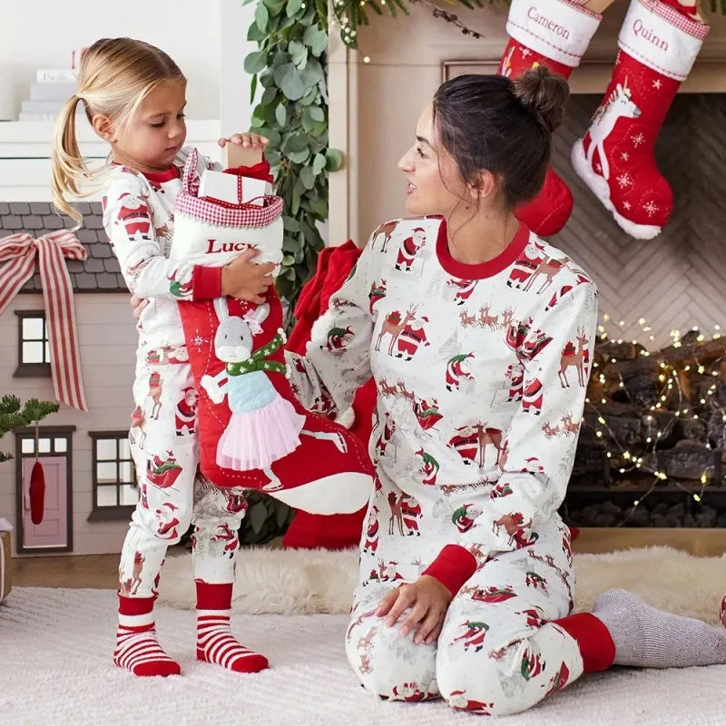 WHITE Xmas Family Pajamas Set