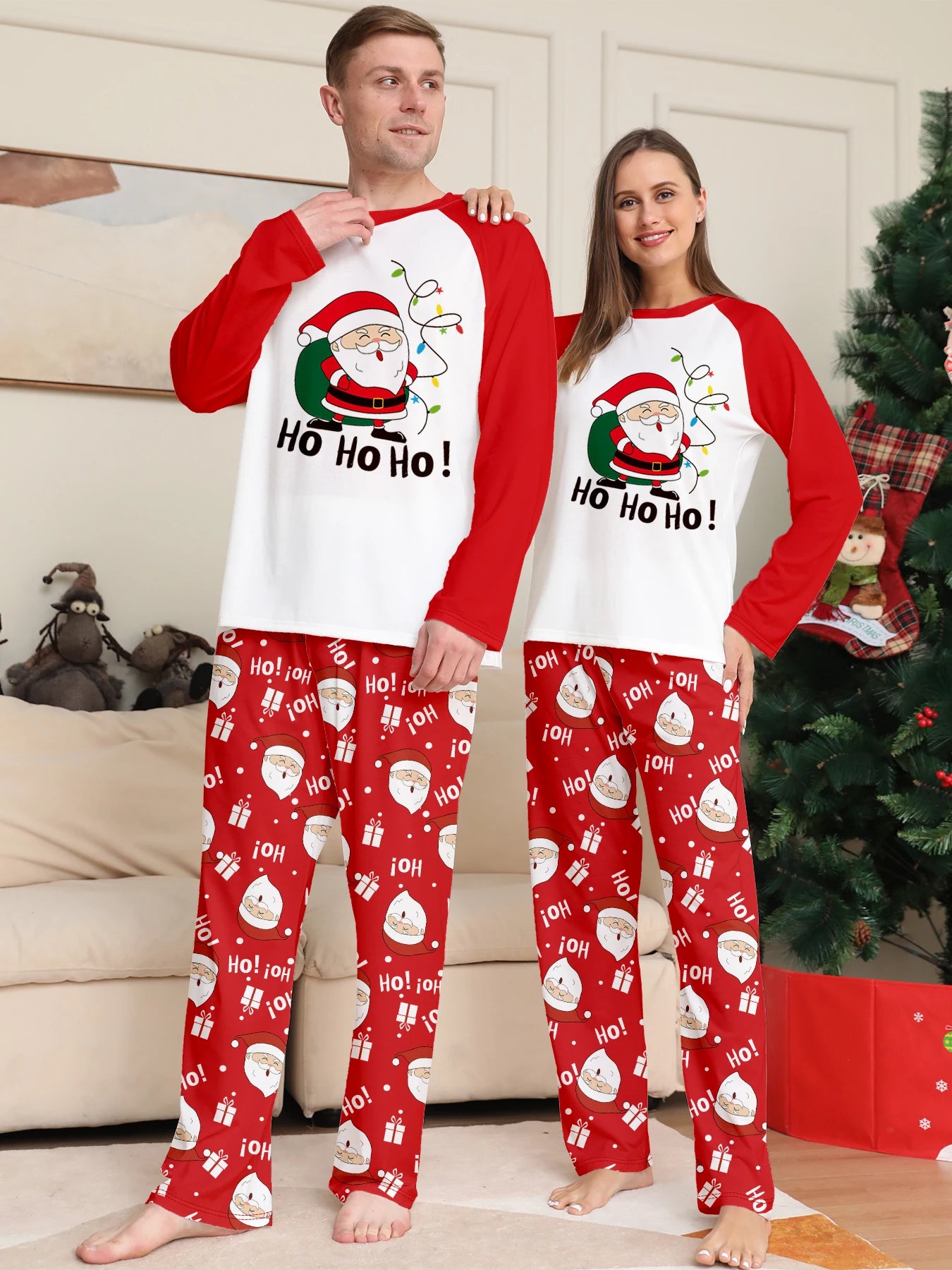 Santa Claus Xmas Family Matching Pjs Set