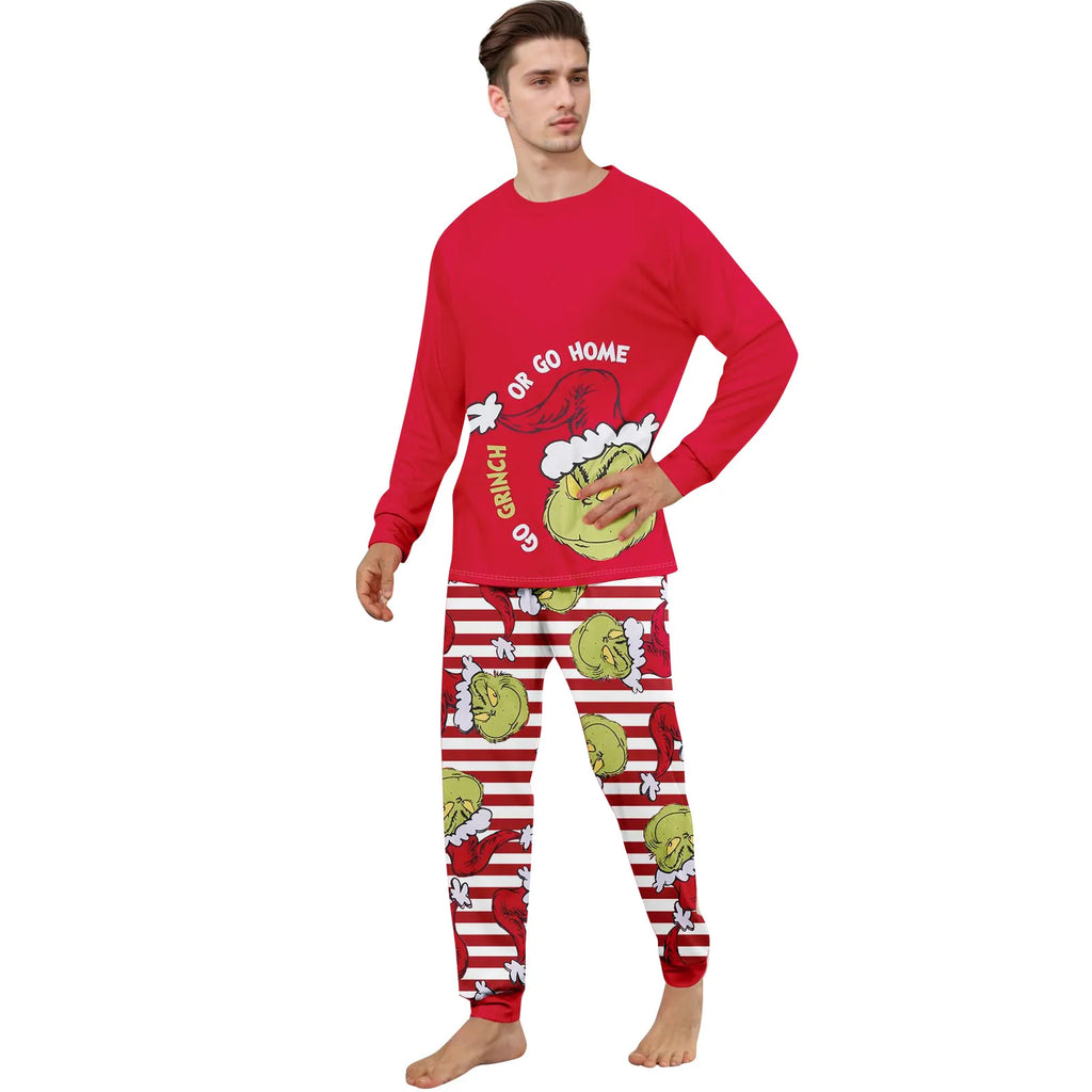 RED Grinch Matching Family Christmas Pjs