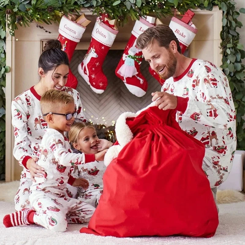 WHITE Xmas Family Pajamas Set