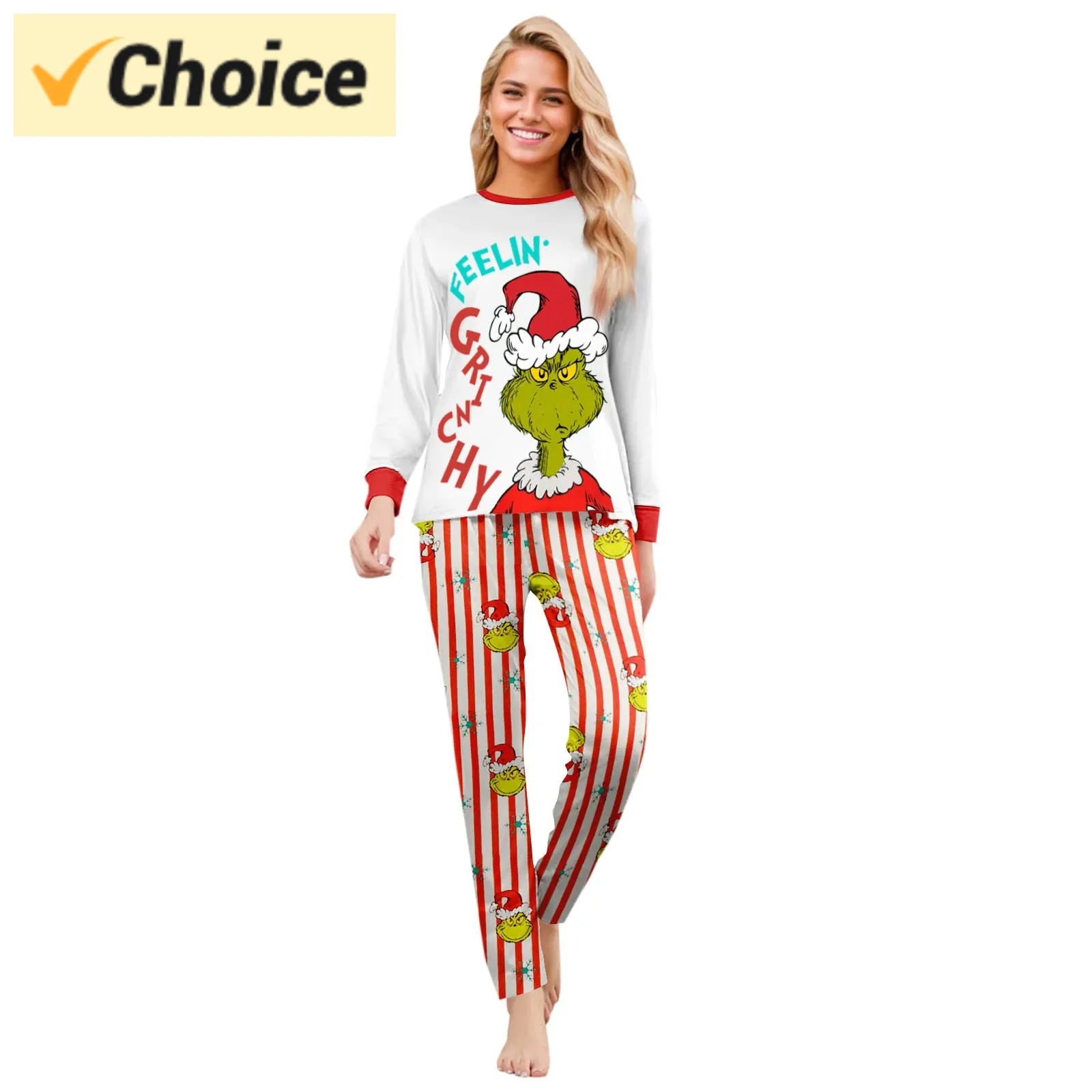 THE Grinch Family Christmas Pajamas Set