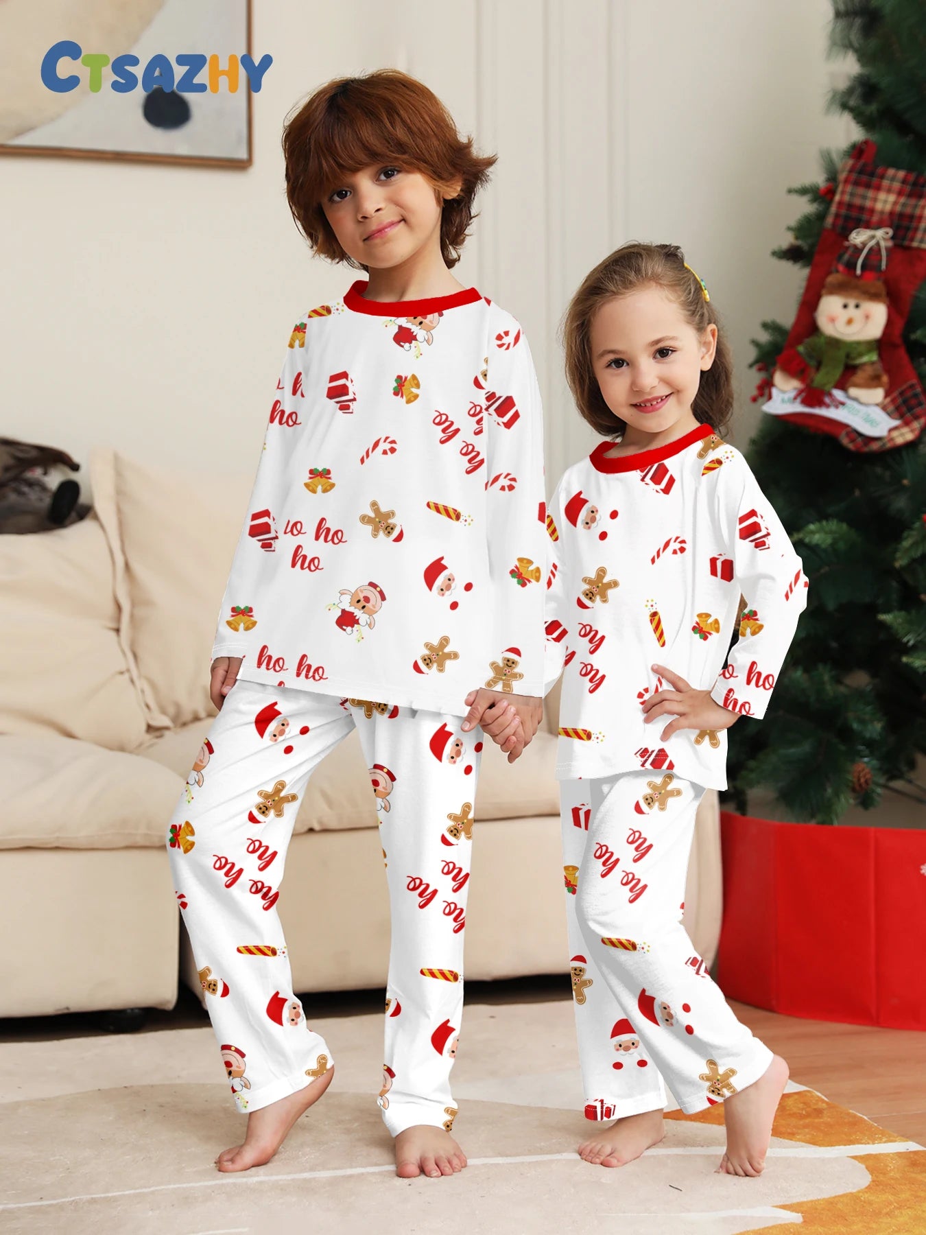 Santa & Rudolph Xmas Matching Family Pj Set