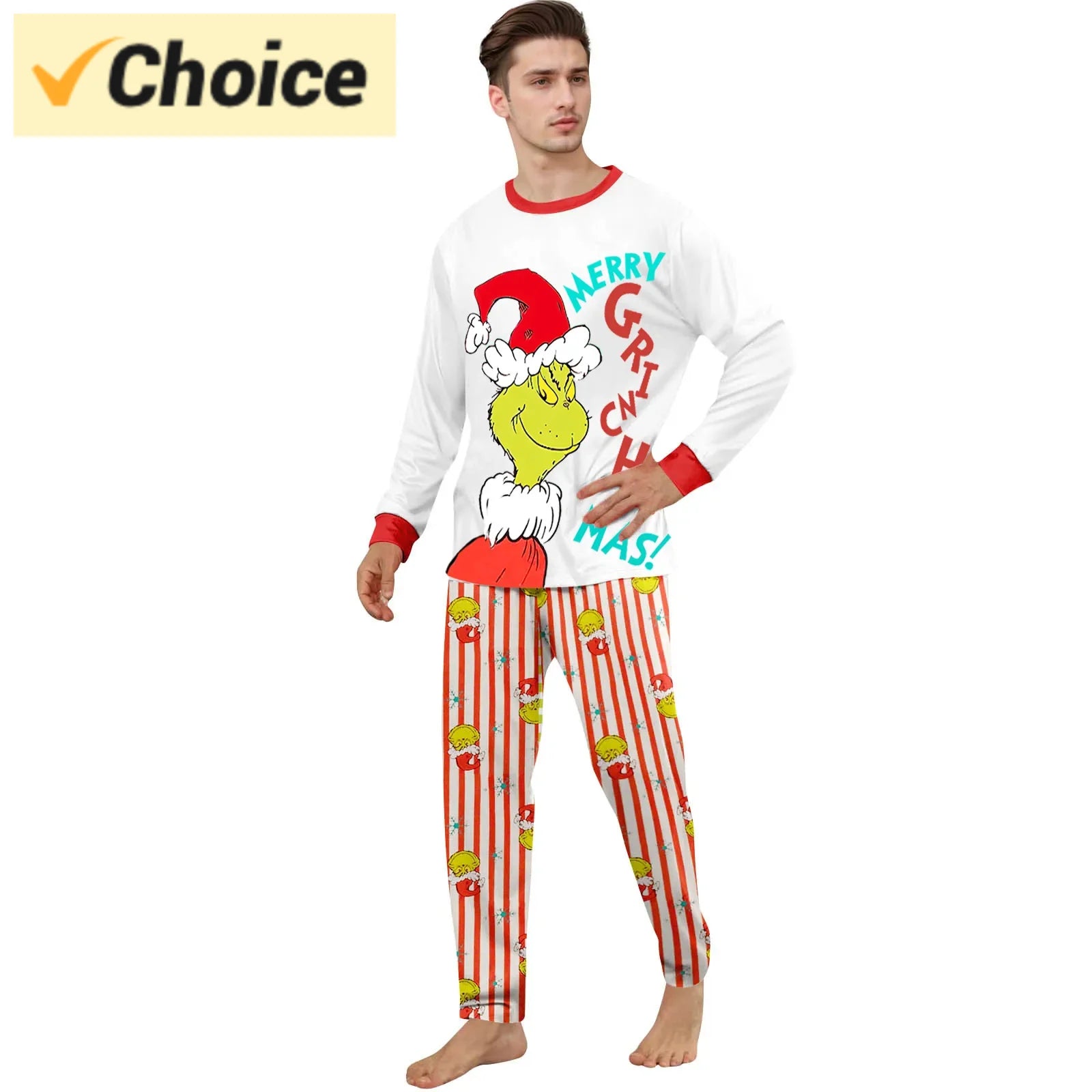 THE Grinch Family Christmas Pajamas Set