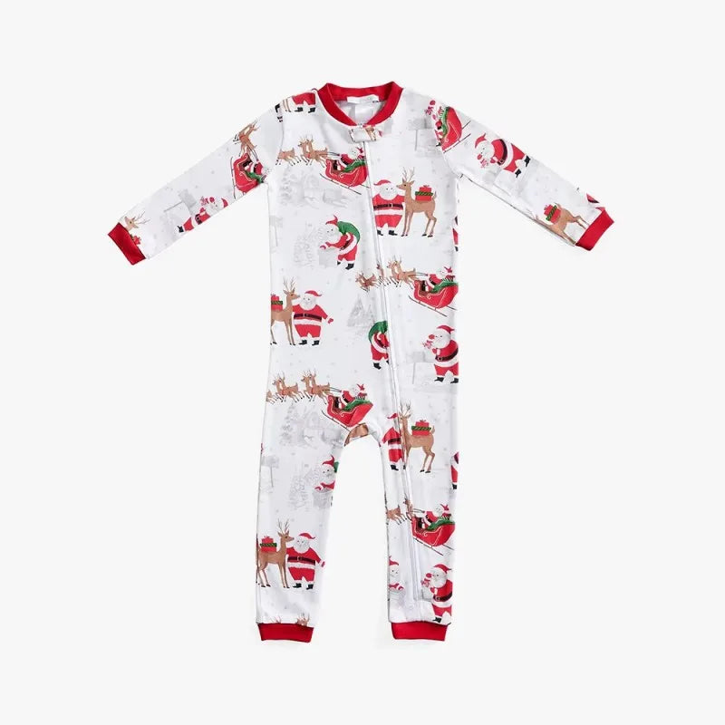 WHITE Xmas Family Pajamas Set
