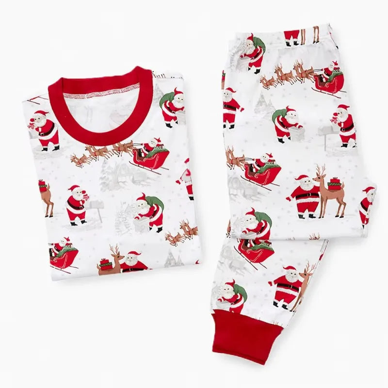 WHITE Xmas Family Pajamas Set