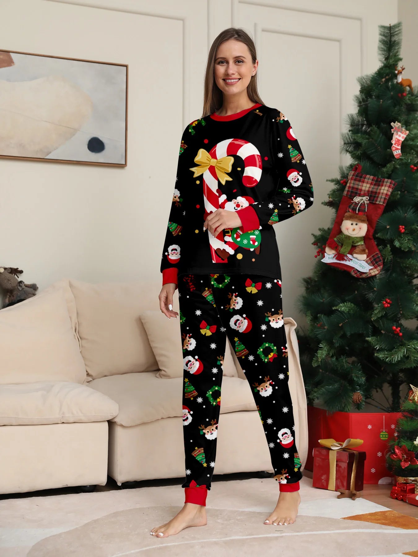 SANTA Family Matching Pajamas Sets