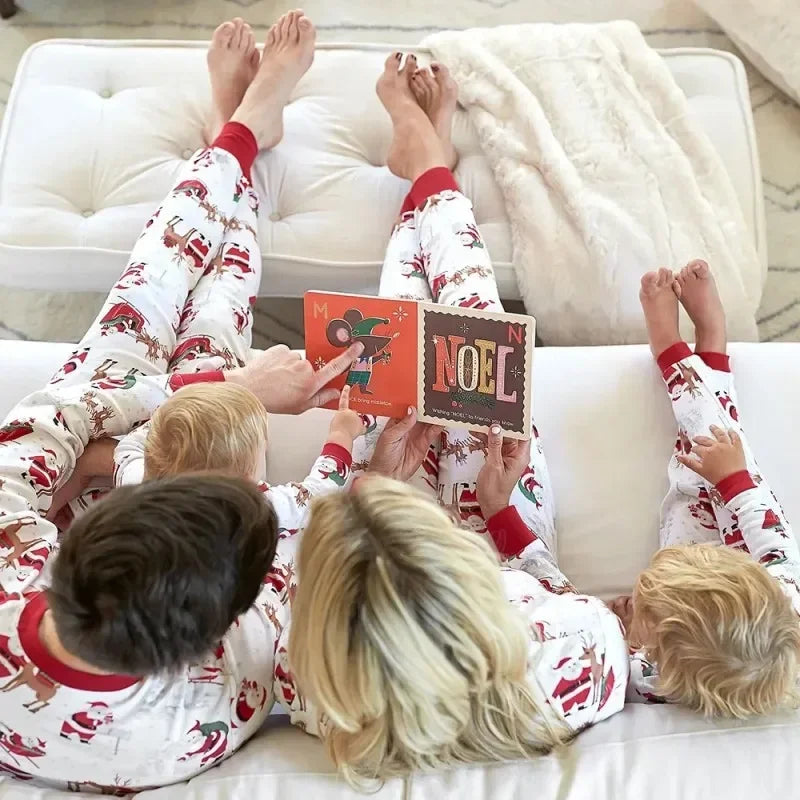 WHITE Xmas Family Pajamas Set